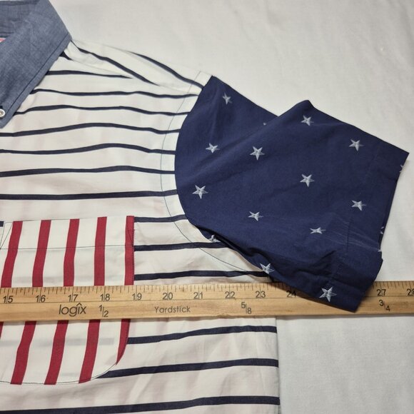 Daniel Cremieux Men's Shirt Size L Blue Label Stars & Stripes Button Up (45) - Picture 9 of 12